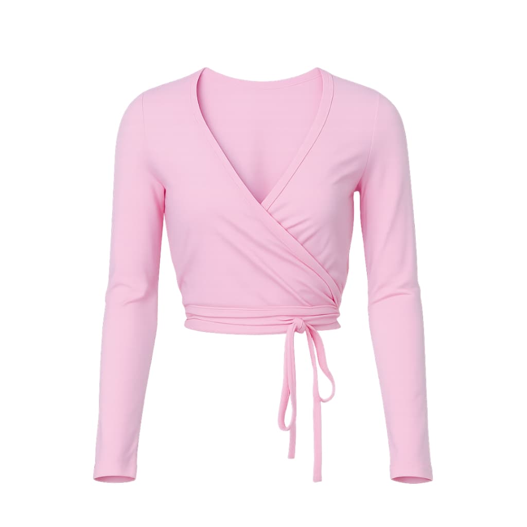 Casaquinho Ballet Transpasaado Em Suplex Rosa/Preto Ballet Infantil/Juvenil - Para Bailarinas