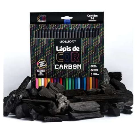 Lapis De Cor 24 Cores Carbon Soft Macio Leonora