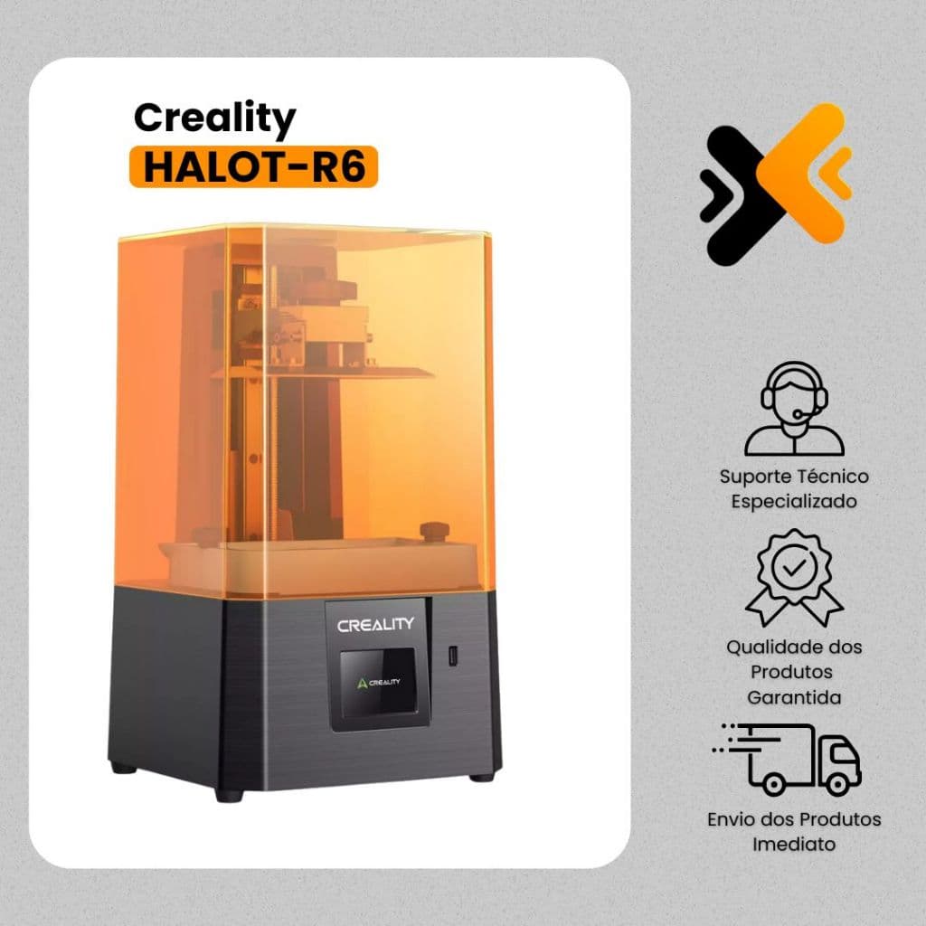 Impressora Resina Creality Halot R6 • 2K • 130×82×160mm • Luz 90% • Compacta | NIC 3D