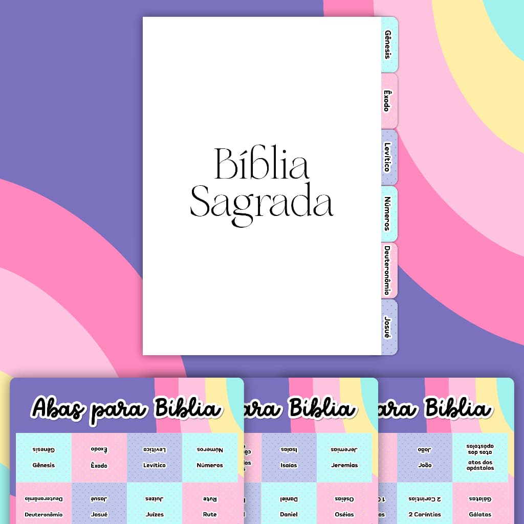 Abas Adesivas Para Bíblia - Marcador Índice Bíblico