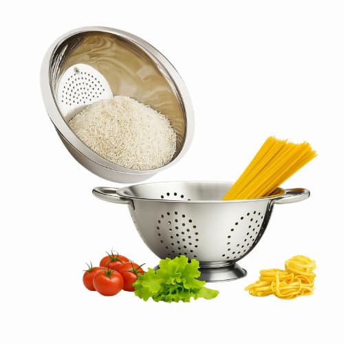 Escorredor de Massa + Lava Arroz Inox