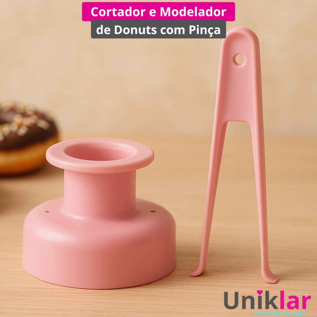Cortador e Modelador de Donuts com Pinça para Cobertura por Pressão