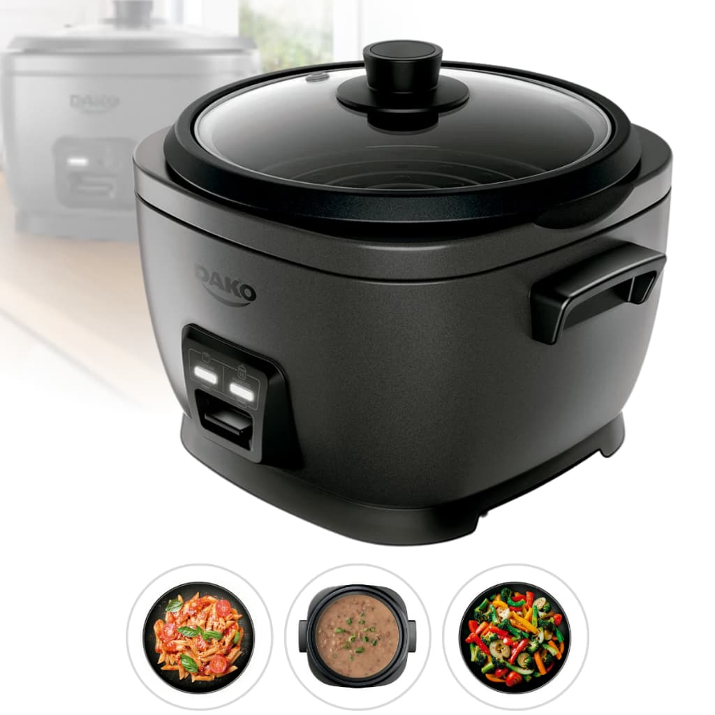 Panela Elétrica de Arroz 4 Litros 10 Xícaras Preto DAKO
