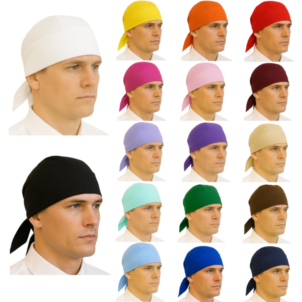 Kit 2 Bandana Lenço Touca Toquinha Toca Cozinha Cozinheiro Padaria Cozinheiro Restaurante Churrasco