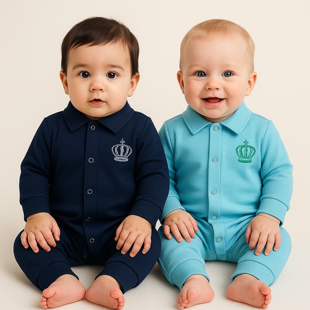 Kit 2 Macacões Infantil Bebê Meninos Básico Super Confortável e Leve Lançamento