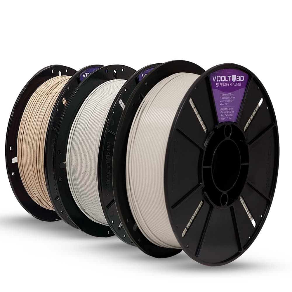 Filamento PLA Stone Premium 1Kg 1,75mm Para Impressoras 3D - Diversas Cores - Voolt3D Oficial