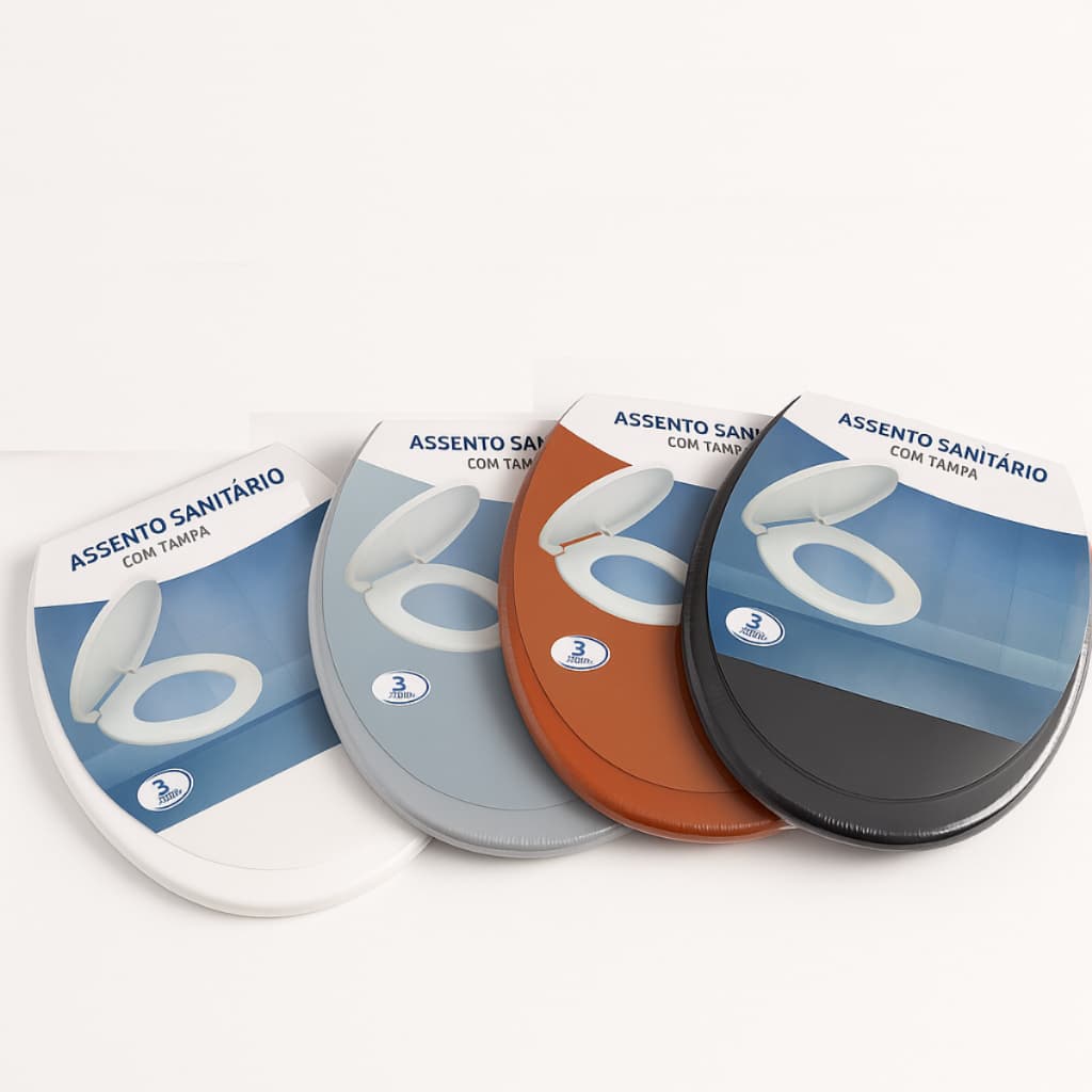 assento sanitario conforto plus, assento de plastico premium, slim envio ja