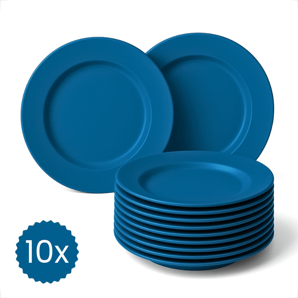 Kit 10 Pratos Plásticos Fundos Para Alimentos Quentes e Frios Versátil Resistente Sopa Merenda