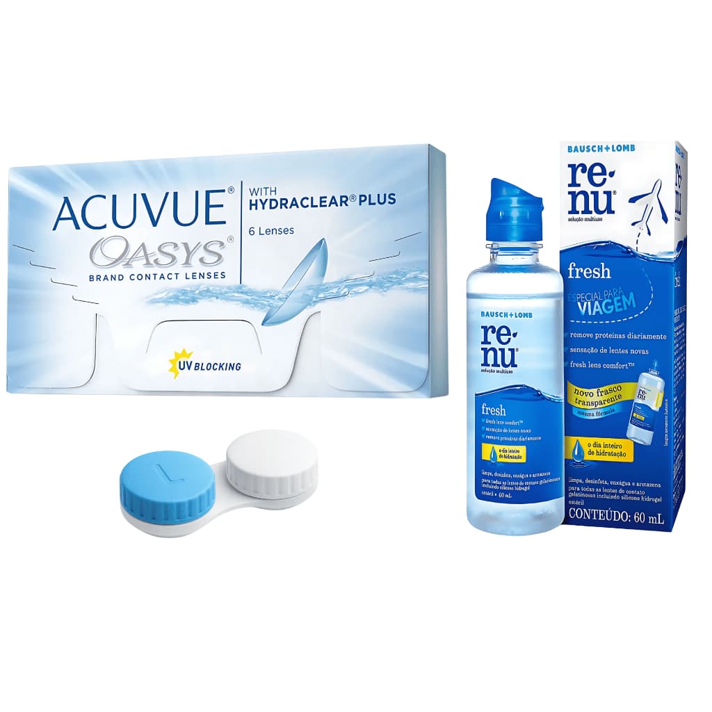 Lente de Contato Acuvue Oasys® com Estojo e Renu