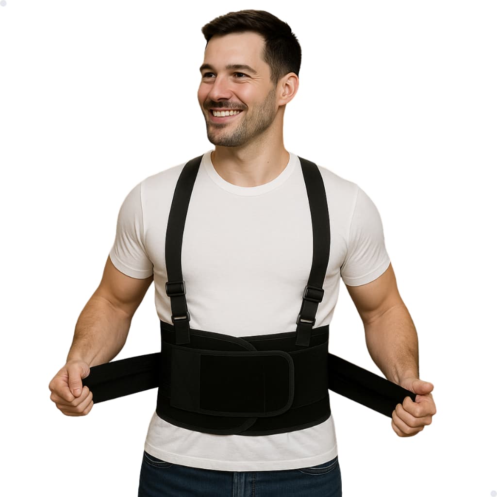 Cinta Abdominal Ergonômica Reforçada Proteção Da Coluna Abdominal
