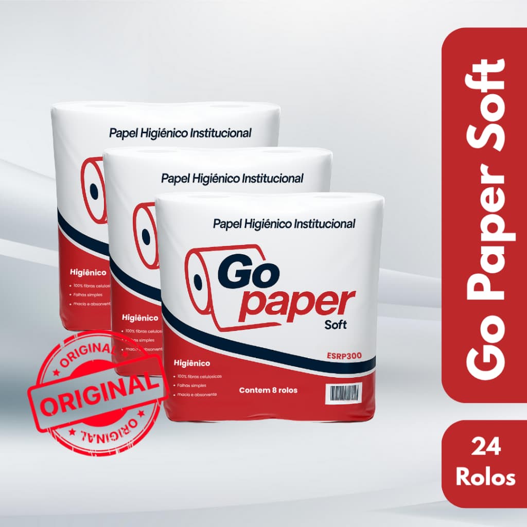 Papel Higiênico Rolão 300 Metros 24 Rolos