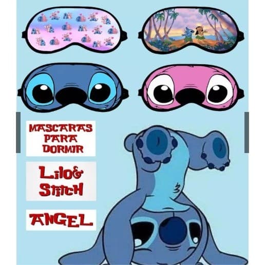MASCARA DE DORMIR OU TAPA OLHOS STITCH & ANGEL!