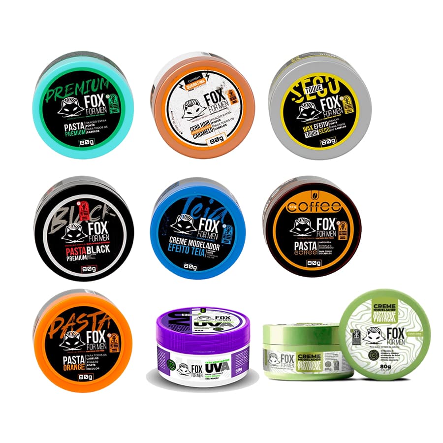 PASTA MODELADORA FOX FOR MEN 80GR - MONTE SEU KIT FOX