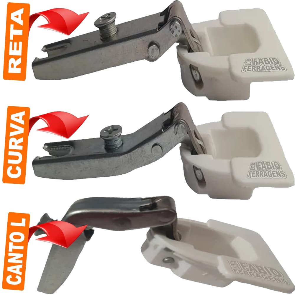 Dobradiça Para Armario De Aço Itatiaia Reta / Curva / Canto L