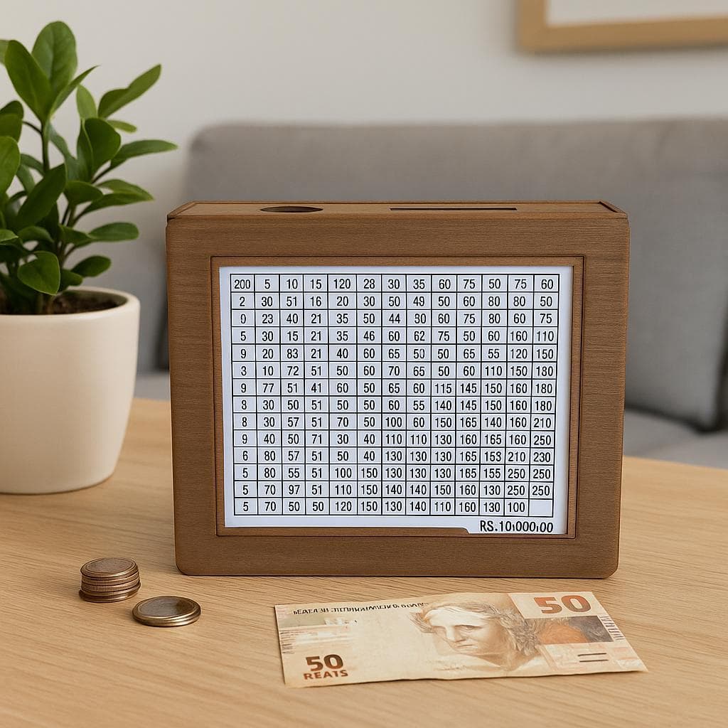 Cofre MDF marrom desafio 10mil - Método Japonês