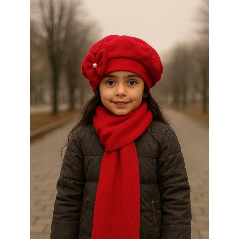 Boina ou Kit (Boina + cachecol) Feminino Infantil.