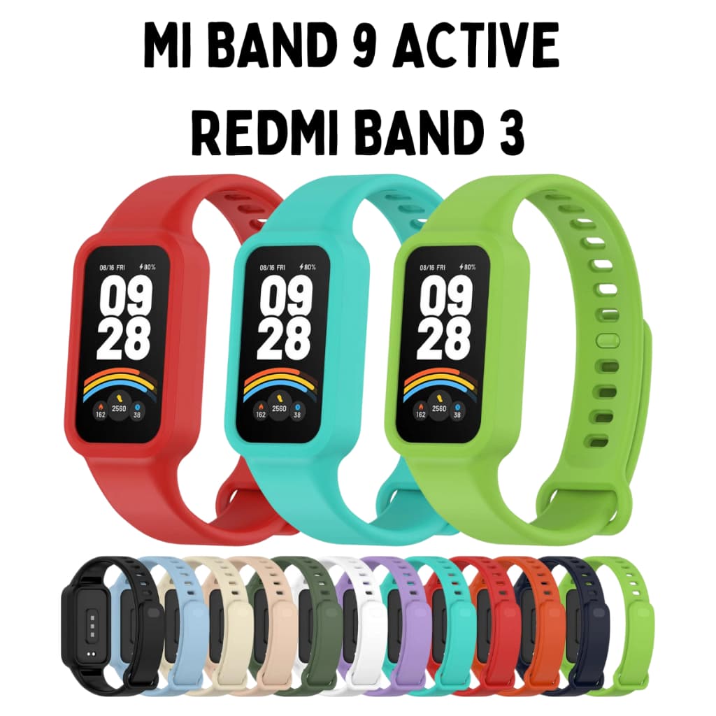 Pulseira de silicone para mi band 9 active e Redmi Band 3