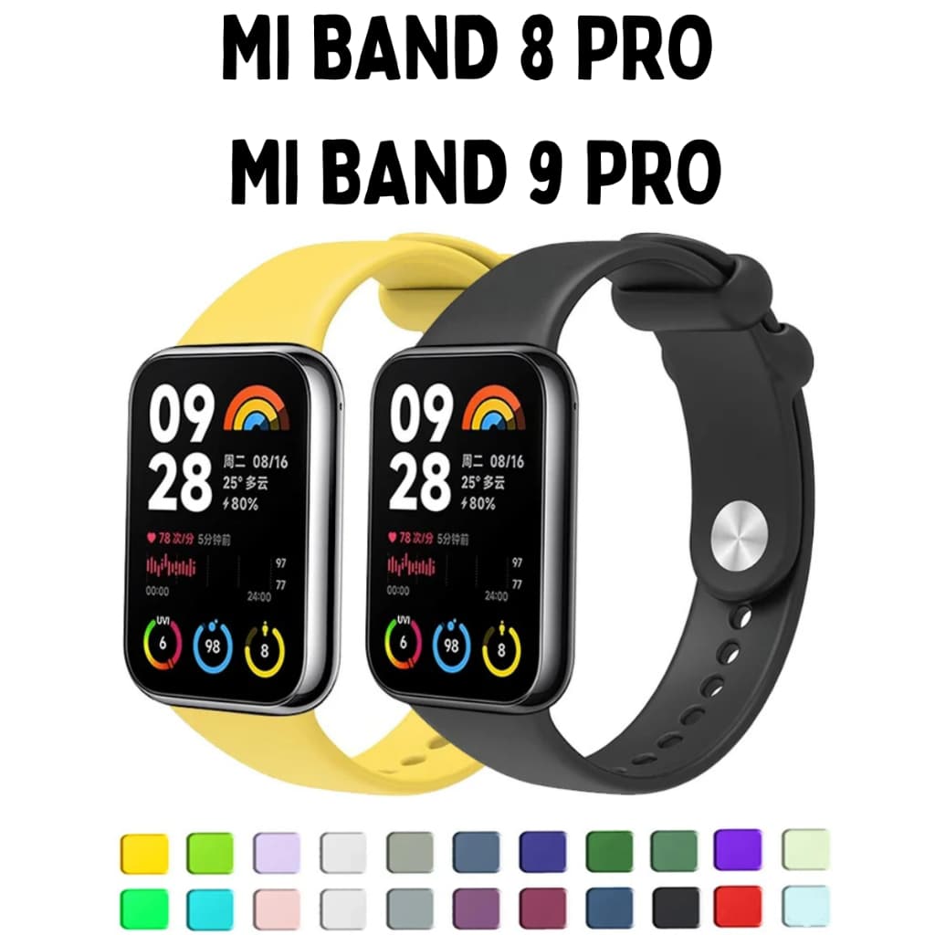 Pulseira de silicone para Mi band 9 Pro 8 Pro Redmi Watch 4 e 5