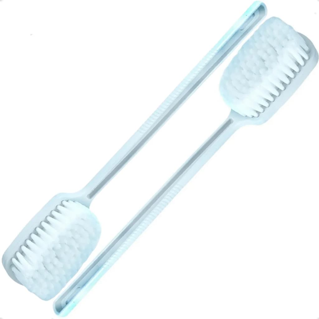 2 Escova De Banho Para Lavar As Costas Cabo Longo Cerdas Macia Ex Decor