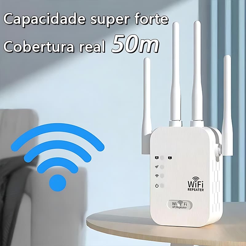 Repetidor Amplificador De Sinal Wifi 1200Mbps Sinal Forte para Toda Casa Ultra Rápido 110V/220V G8