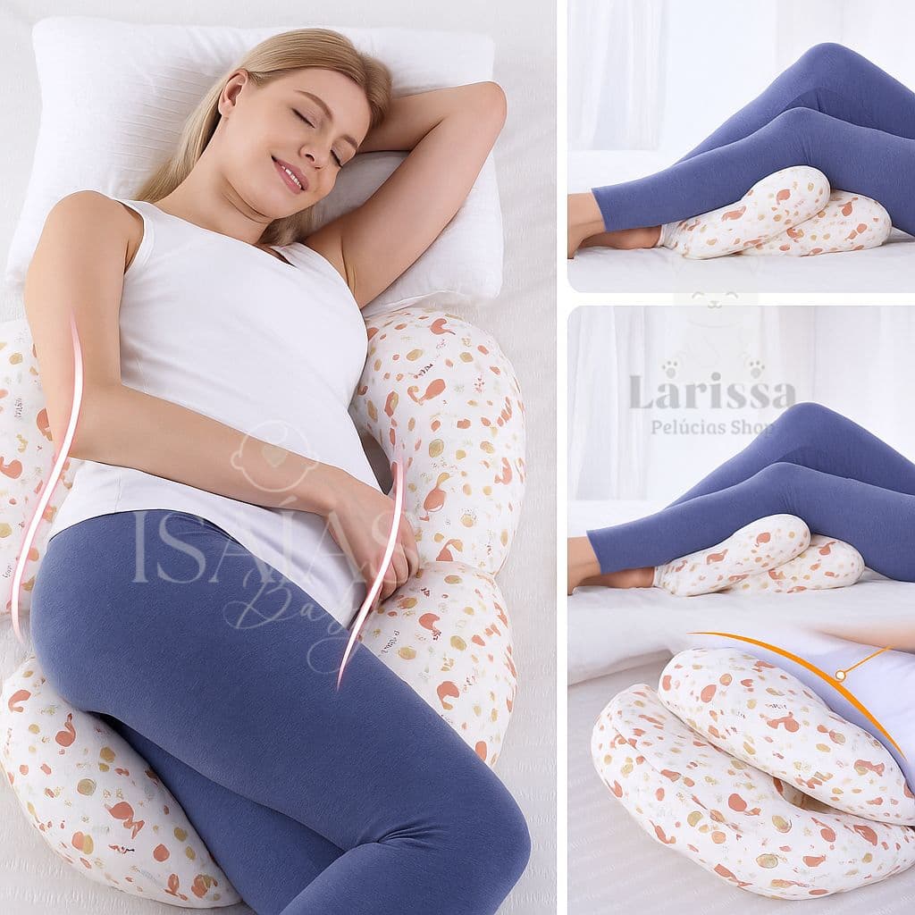 Almofada para Gestante Gravidez – Suporte Barriga, Costas e Pernas | Conforto Total