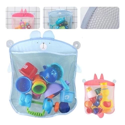 Rede Organizador Porta Brinquedos Saco Banho Banheiro Bebe Escorrer Água Tecido