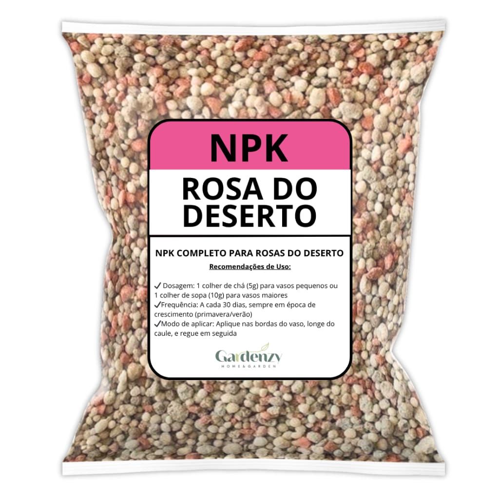 Adubo Fertilizante P/ Rosa do Deserto NPK + Micronutrientes Granulado – 1kg / 3kg - Floração Intensa