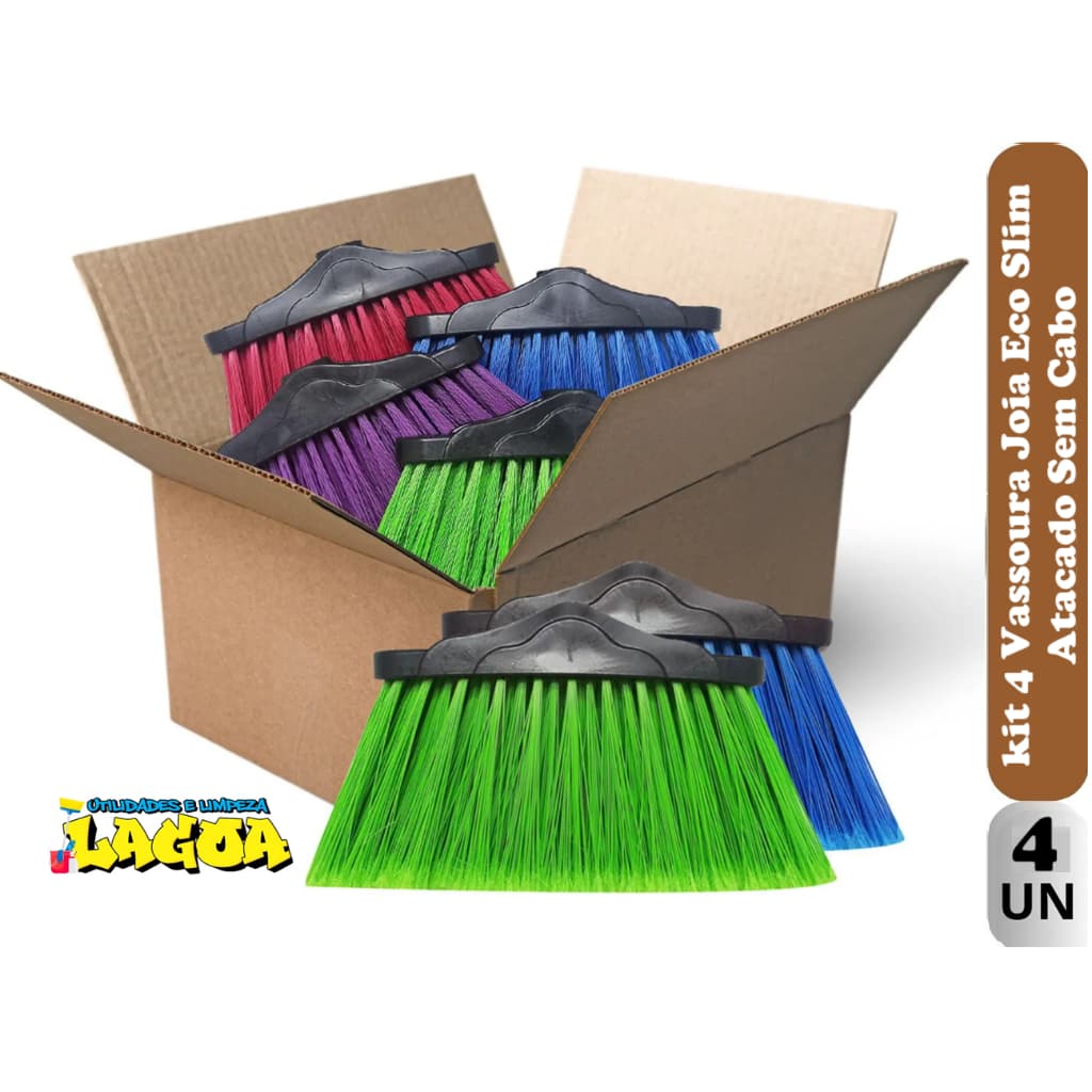 kit 4 Unidade De Vassoura Dorinha Sem Cabo
