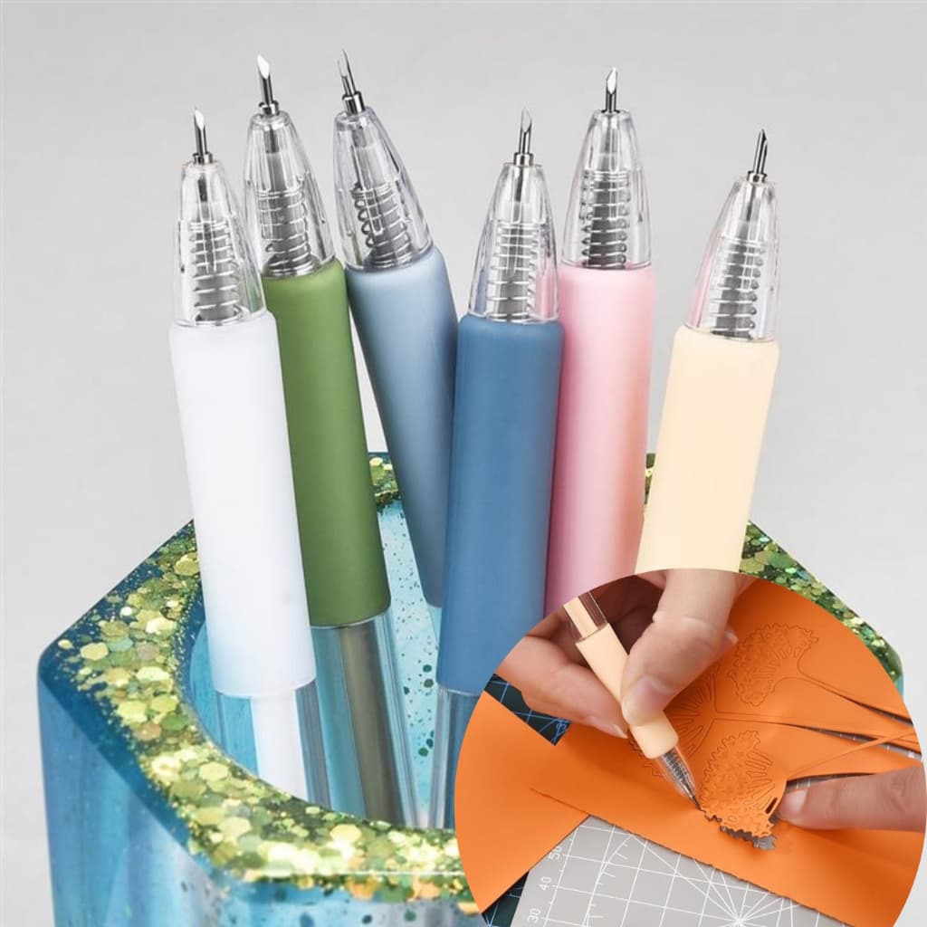 Caneta Estilete Artesanal Kit 6 Unidades Precisas e Seguras para Cortes Detalhados