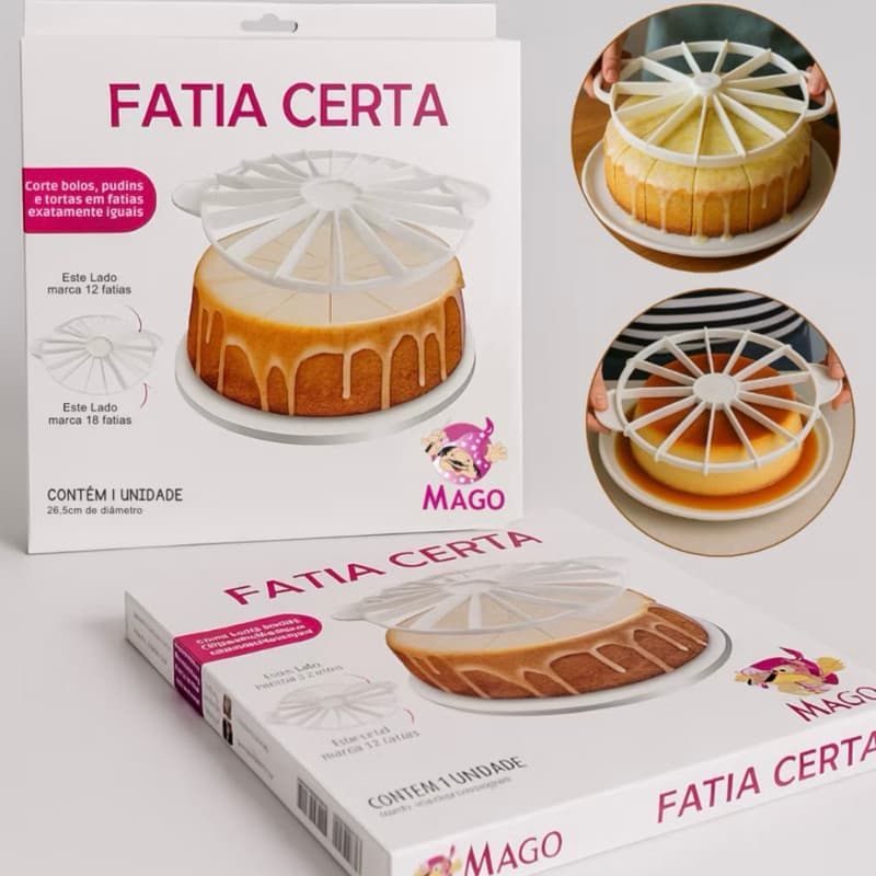 cortador fatia certa para bolos mago