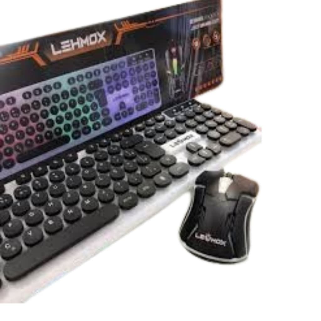 Kit Teclado e Mouse Gamer com Fio Lehmox LEY-2075 – LED Colorido USB Iluminado Ergonômico Alta Performance Design Modern