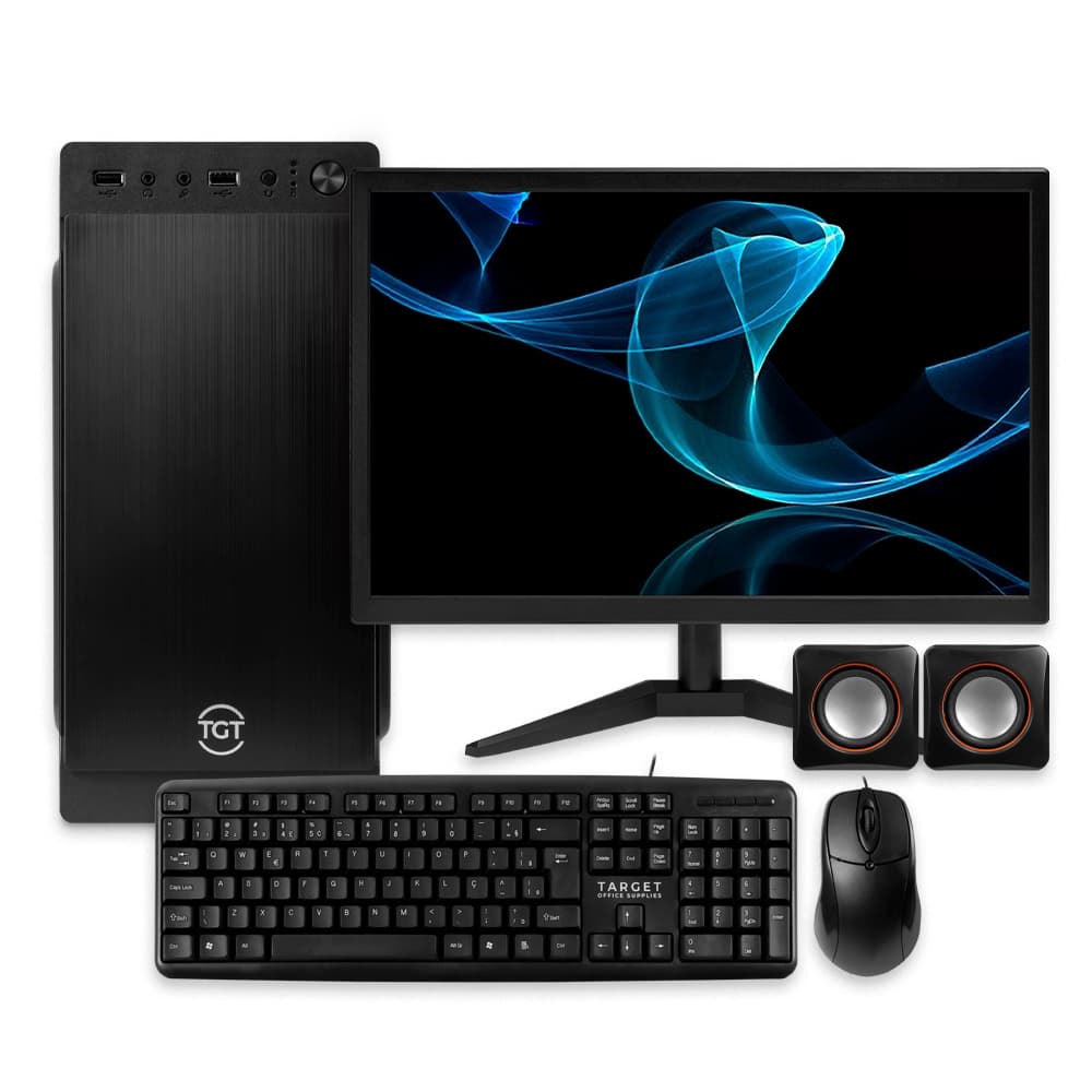 Computador Completo Mancer, Intel Core i5, 16GB De Ram, SSD 240GB, Monitor, Teclado e mouse + Adaptador WI-FI