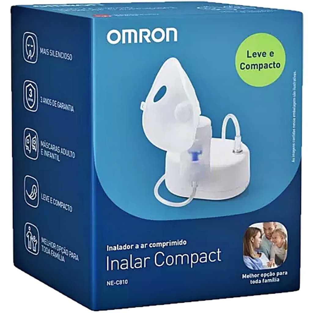 Inalador Nebulizador Inalar Compact Ne-c810 Omron Cor Branco