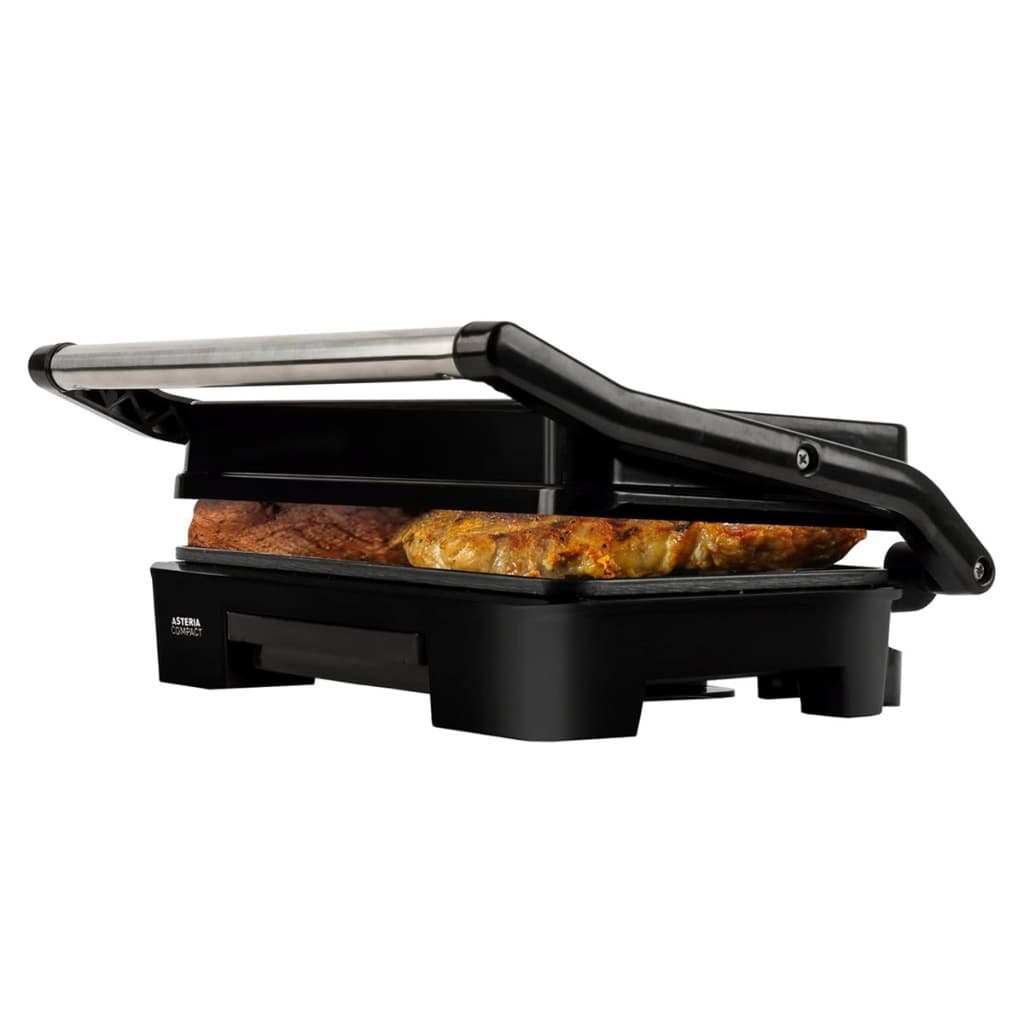 Grill Compact Mallory multifunção, Luzes indicadoras Alça com toque-frio e Trava de segurança