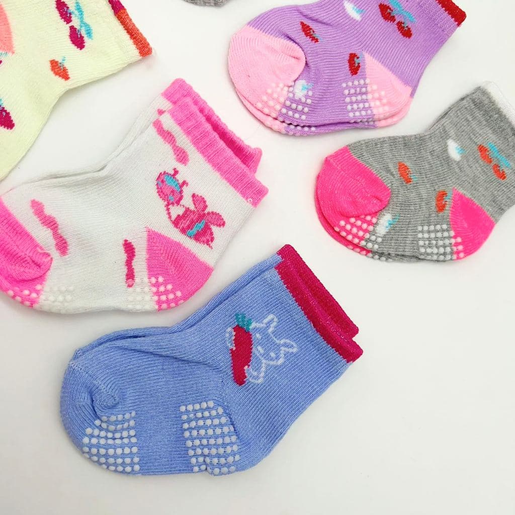 Kit 6/12 Pares Meias Bebê Feminina Para Recém Nascidos Para Bebê Menina