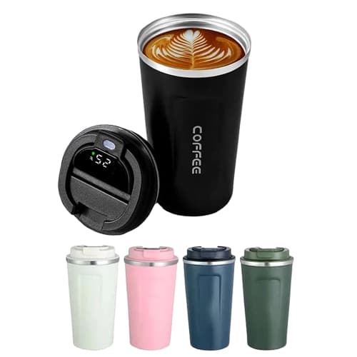 Caneca Copo De Café Coffee COM DIGITAL Termico de Aço Inoxidável 510ML quente frio