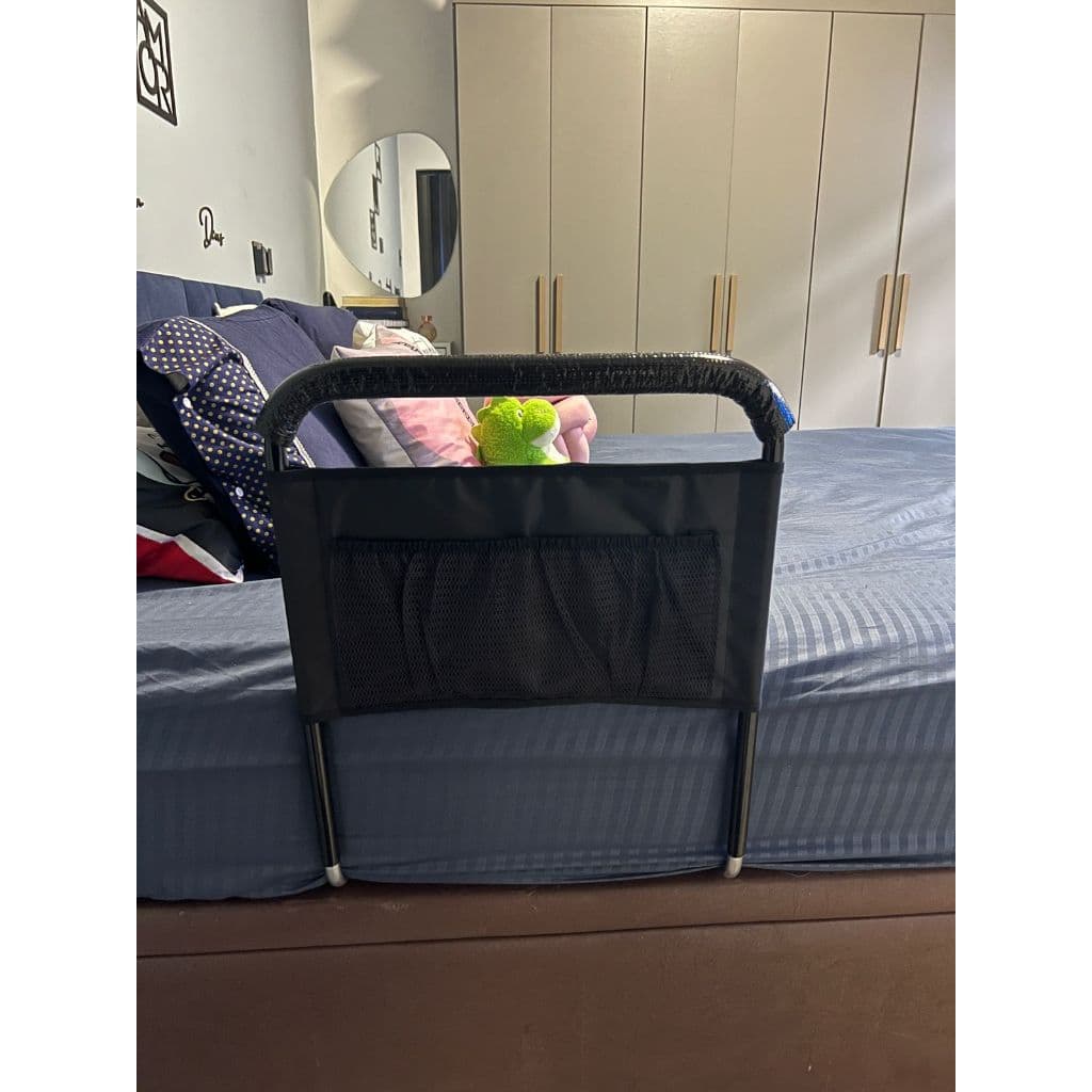 APOIO de Cama  ...PRETA...Segurança para IDOSO REFORÇADA & LONA COM BOLSOS