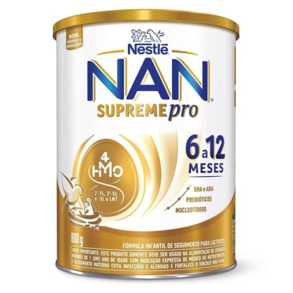 Fórmula Infantil NAN Supreme 2 HMO Nestlé 800g – 6 a 12 meses