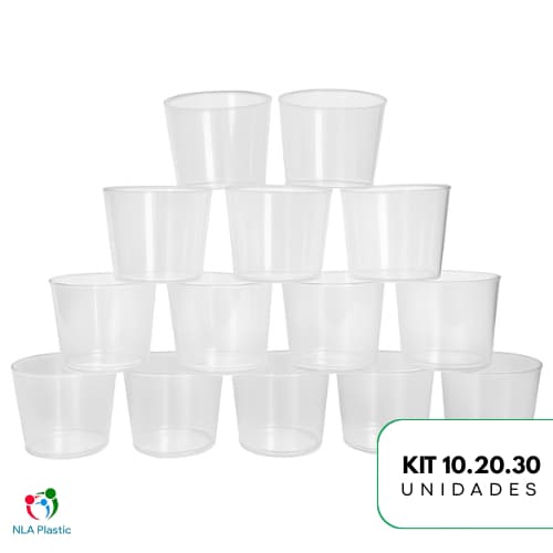 Kit 10 20 30 Baldes de Pipoca Transparente Cristal 1,5L para Aniversários Festas Eventos Brindes