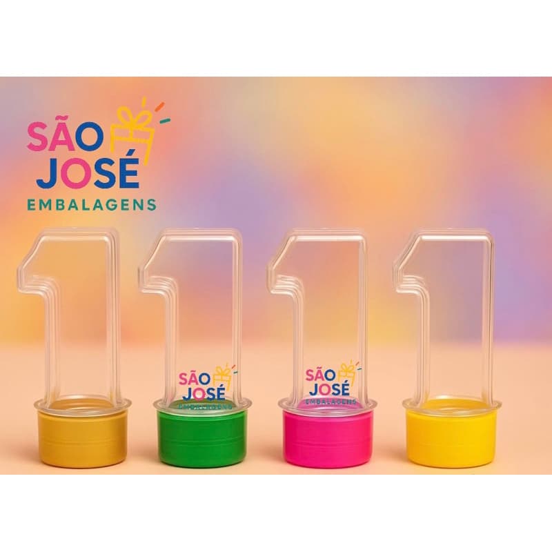 Tubete NÚMERO 1 c/ tampa - 10 unidades