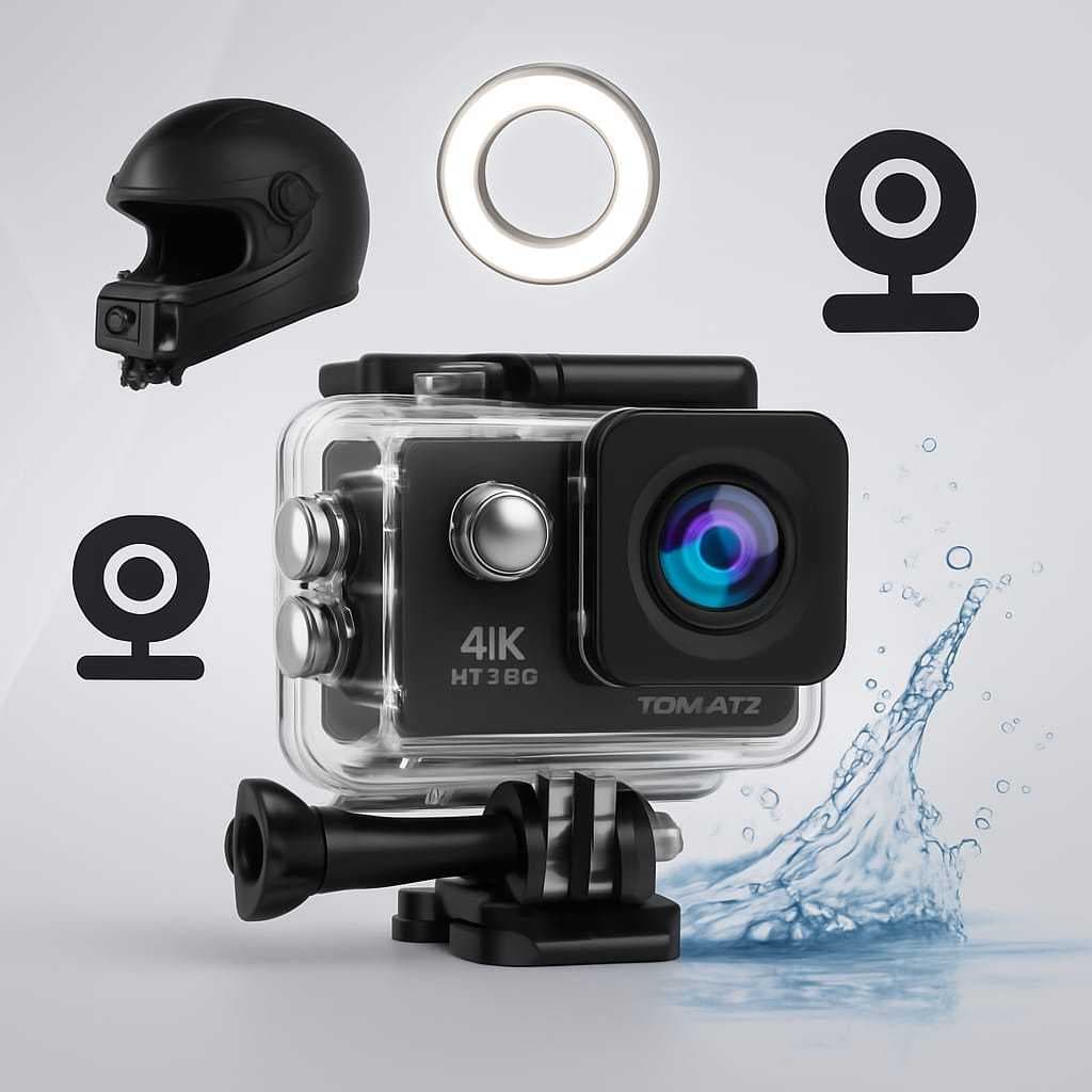 Câmera e Filmadora Tomate MT-1090 – 4K Ultra HD com Controle Remoto e Acessórios