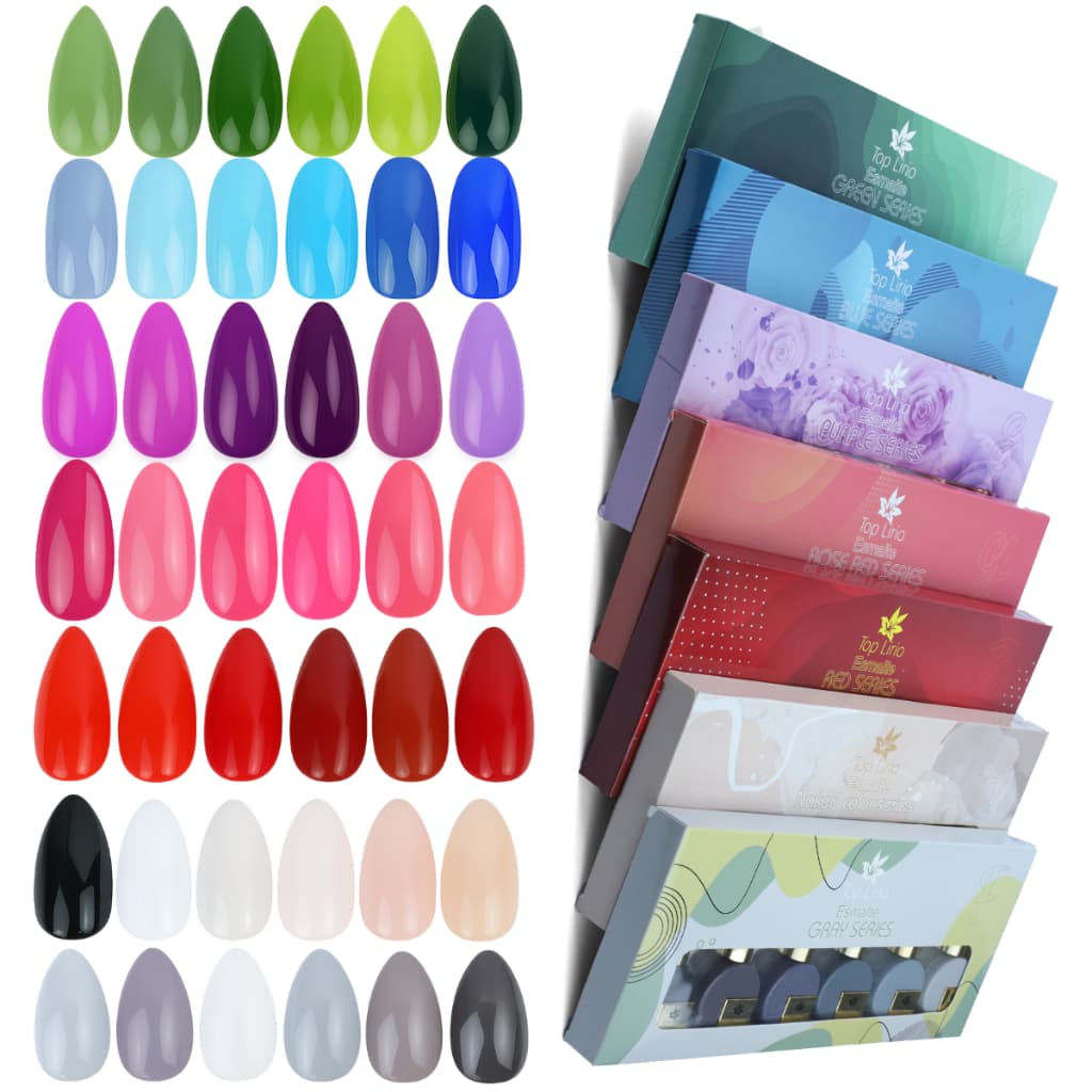 KIT 6 Esmaltes em Gel Paleta de Cores Lirio 18ml Alta Pigmentação Coleção Premium