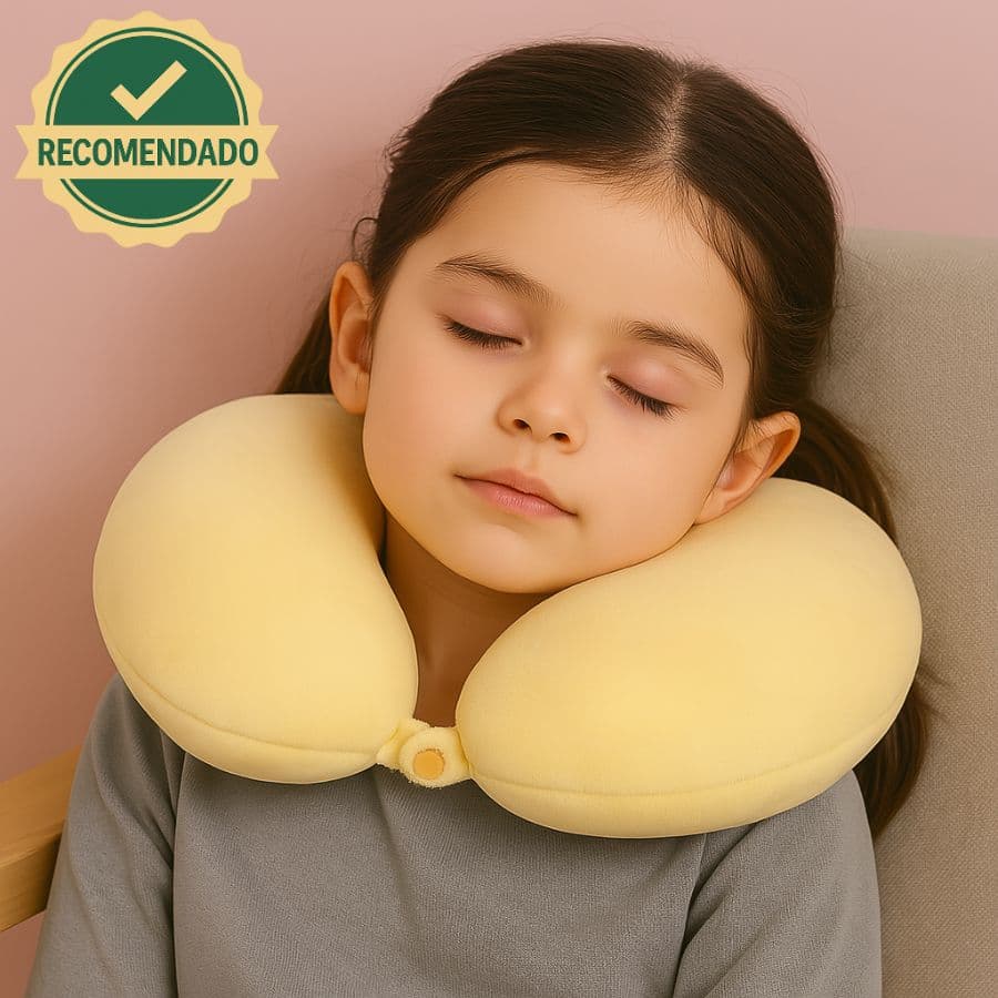 Almofada De Pescoço Travesseiro De Viagem Macio Confortável Infantil Adulto