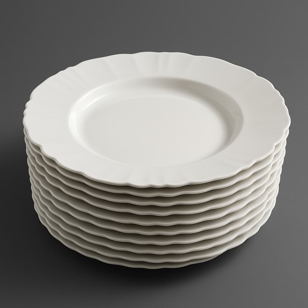 Kit até 30 Prato Fundo com Borda Branco Refeição Churrasco Festa Pratos Plastico