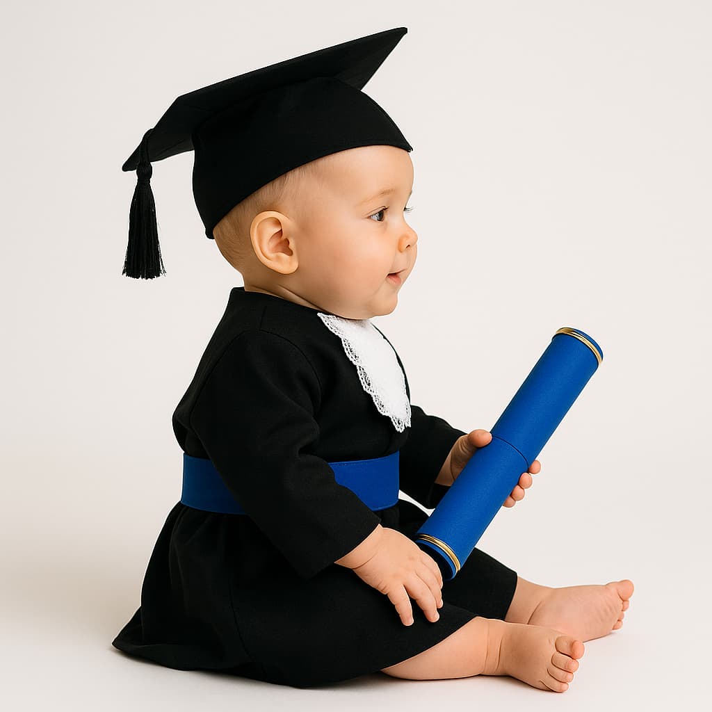 Roupinha Beca De Formatura Para Bebês – Perfeita Para Mêsversário E Fotos Temáticas