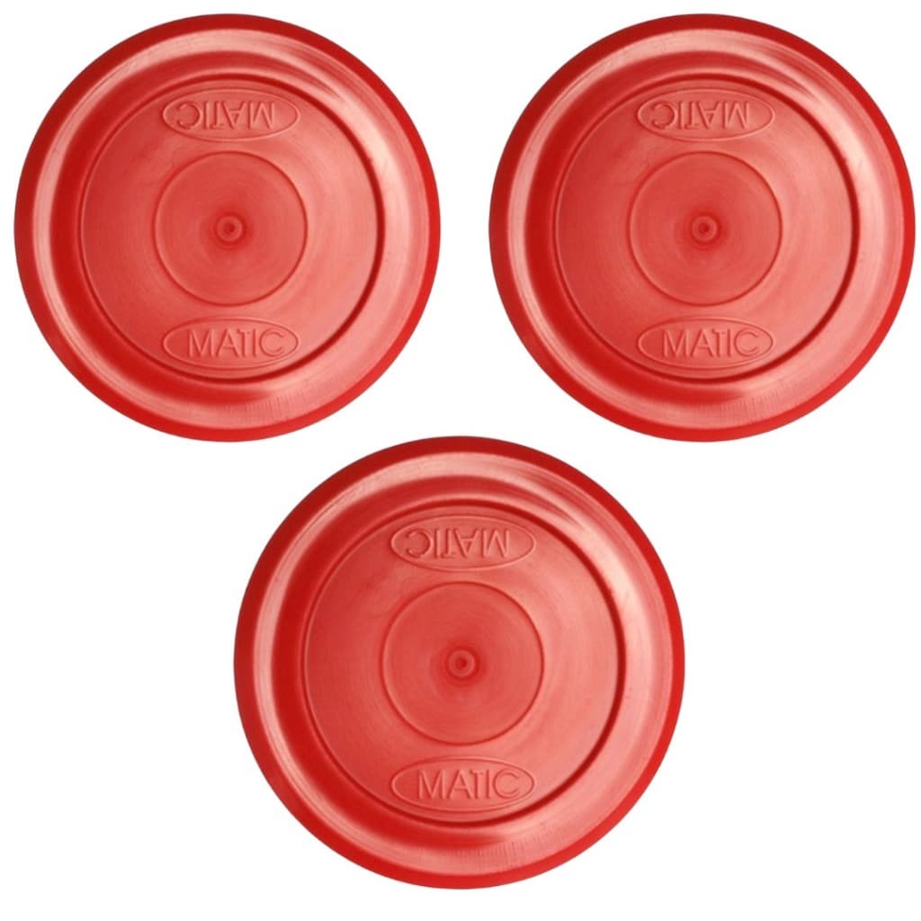 3 Discos Para Mesa Air Game Aero Hóquei Jogos Vermelho Reposição