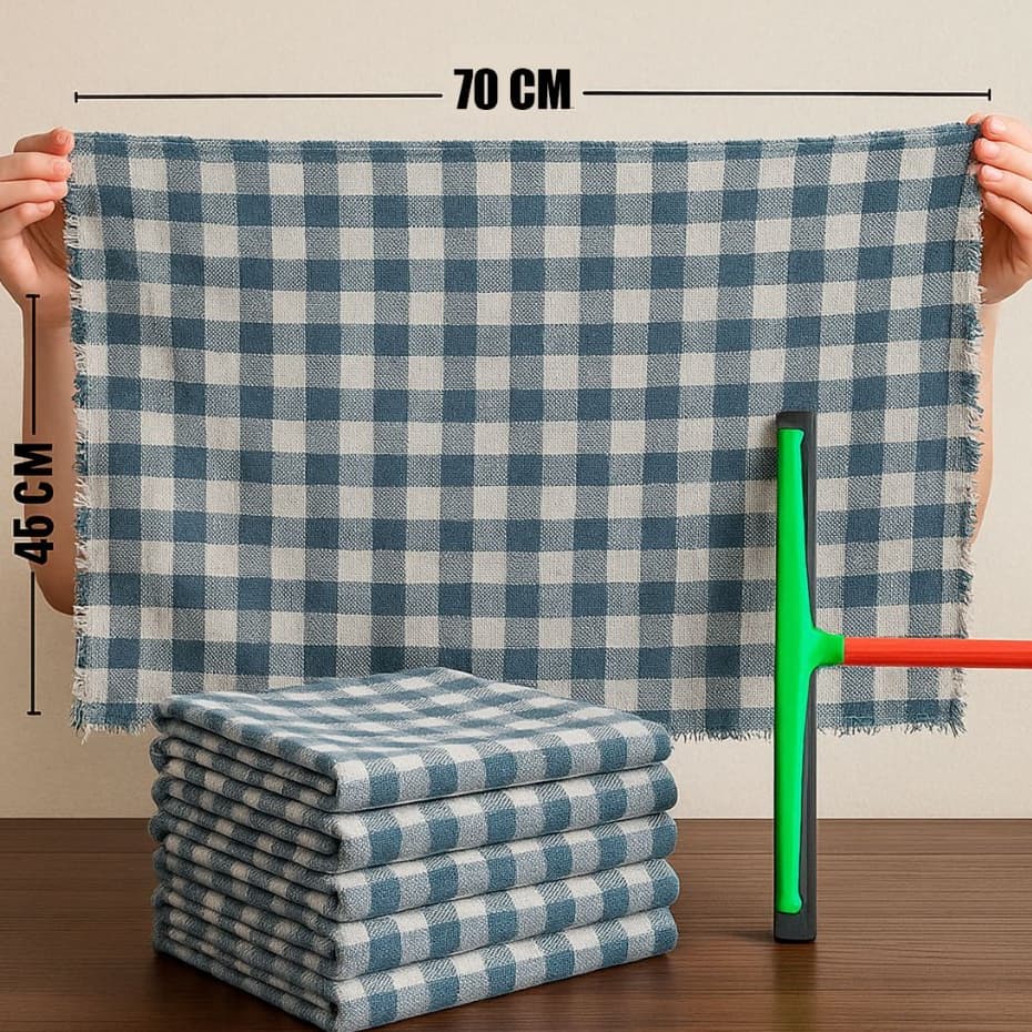 10 Pano de chão xadrez Extra Grande pano de limpeza 70x45