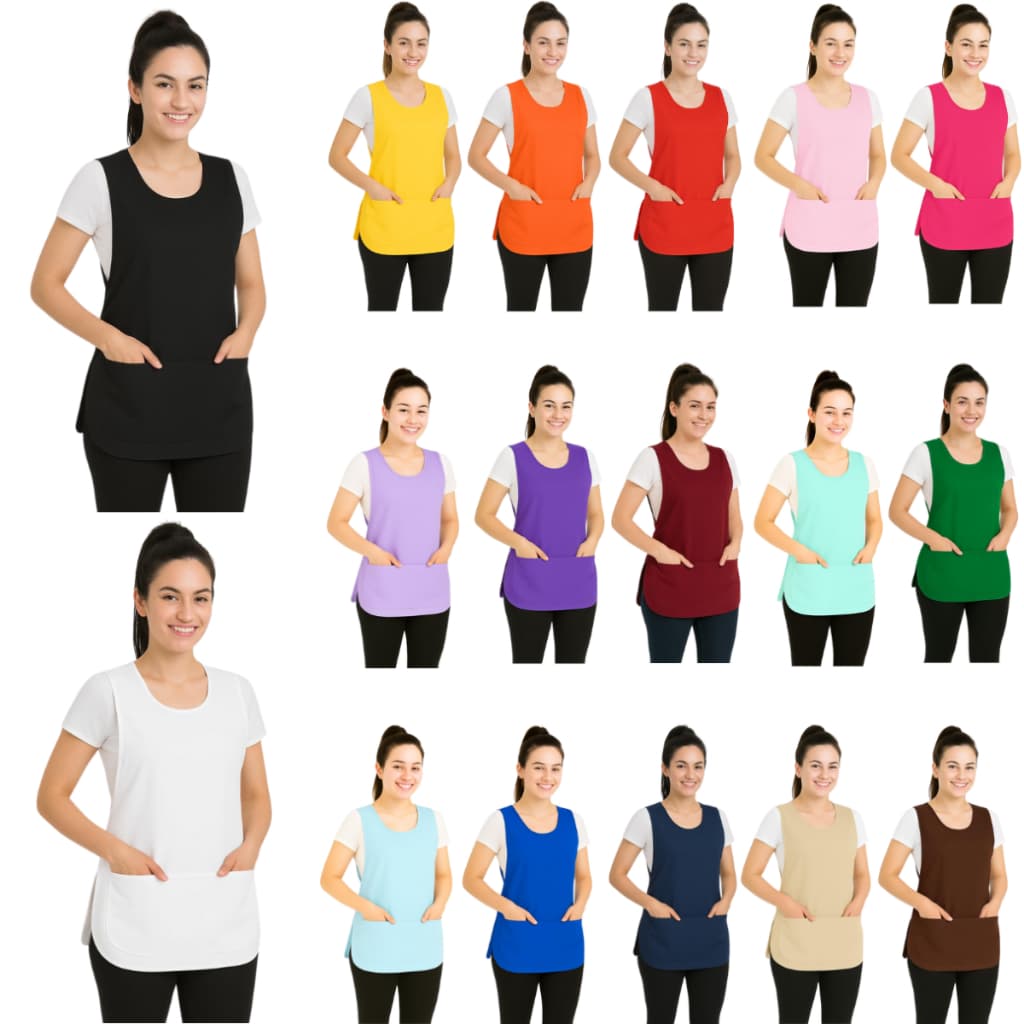 Bata Avental Colete Jaleco Uniforme Cozinha Professora Manicure Feminino Pronta entrega