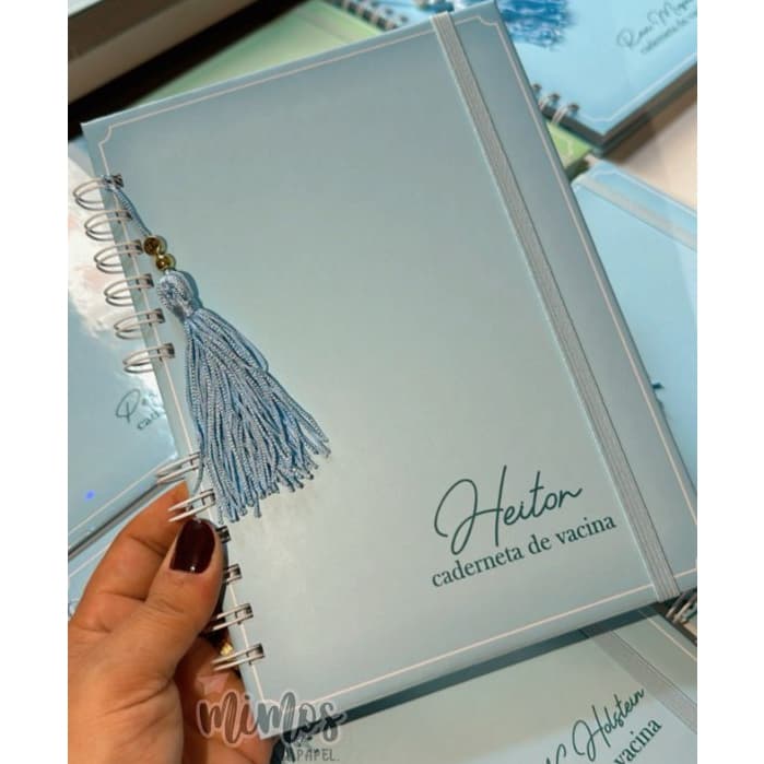 Caderneta De Vacina Clean Minimalista Personalizada Com Nome Menino e Menina