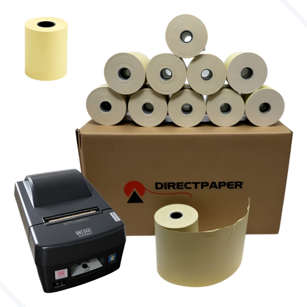 Bobina Térmica 80x40 Amarela Impressora Cupom Fiscal PDV ECF DirectPaper Caixa com 30 Rolos